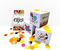 Álbum de Fotos DIY Reciclable con Diseño de Cañón, Estilo Carpeta, para Cumpleaños, con Confeti, Tarjetas y Broma para Fiestas Pop-up