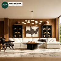 Ensemble de canapés modulaires d'intérieur tendance, meubles de salon, structure en bois massif, tissu personnalisable pour hôtel, appartement, villa