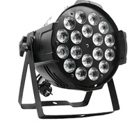 Lot de 18 projecteurs LED PAR 4-en-1 pleine couleur (rouge/vert/bleu/blanc) 220V pour DJ, mariages, bars, pubs, salles de banquet
