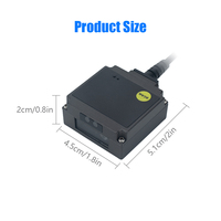 Module de scanner de codes-barres USB intelligent pour bureau, le plus petit, 1D/2D, lecteur de codes QR PDF417, conception fixe, en stock