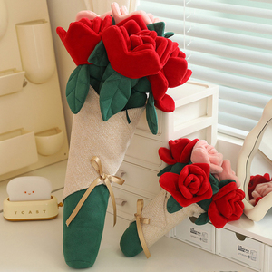 Ramo de rosas de amor, regalo romántico para el Día de San Valentín, rosas de peluche para novia, juguete de peluche - Product Image 4