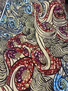 ผ้าฝ้ายพิมพ์ลายแอฟริกันแบบพิเศษ ทอจากเส้นใยออร์แกนิค  ผ่านการเคลือบ PE  น้ำหนักปานกลาง ป้องกันไฟฟ้าสถิตย์ ไม่หดตัว - Product Image 5