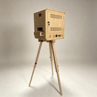 Nouvelle machine photobooth tout-en-un en bois avec écran tactile de 15,6 pouces, imprimante intégrée et support pour appareil photo pour mariage, fête ou événement