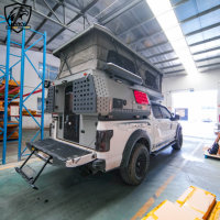 Huntoo Pop up Truck Camper Soft Side Aluminum Pick up Truck Bed Camper pour F150 Hilux Silverado
