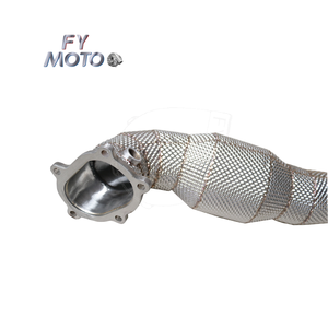 لأودي S6 RS6 4G C7 RS7 Downpipe + أنبوب أمامي مجهز بدرع حراري - Product Image 6