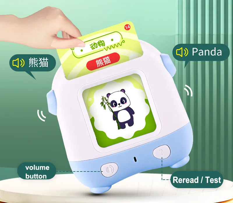 Double Language Chinese and English Early Educational Toys Card Reading Learning Machine For Children