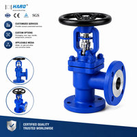 Vanne à soupape manuelle à joint soufflé haute température DN15-300 pour eau, vapeur et huile