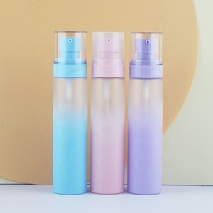 PET lujo 60ml/80ml/90ml/100ml botella de loción de plástico bomba de spray mate degradado Color rosa <span class=keywords><strong>violeta</strong></span> azul lujo embalaje degradado - Product Image 3