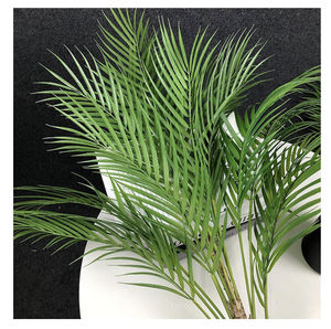 J-004 9 branches de palmier tropical artificiel Dypsis Lutescens <span class=keywords><strong>Chrysalidocarpus</strong></span> Lutescens, feuilles en plastique, décoration de remise de diplôme, 60-88 cm - Product Image 1
