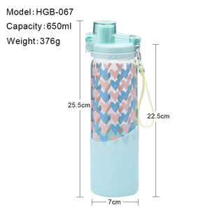 Nouvelle tasse de sport portable en verre borosilicate de haute qualité 2025, avec corde, couvercle simple à verrouillage, sans BPA, compatible lave-vaisselle et <span class=keywords><strong>micro</strong></span>-<span class=keywords><strong>ondes</strong></span> - Product Image 6