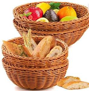 ตะกร้าโชว์ขนมปัง พลาสติกหวาย ทนทาน สำหรับซุปเปอร์มาร์เก็ต ผลไม้ ผัก สำหรับร้านเบเกอรี่ ร้านขายของเกษตร และการขายปลีก - Product Image 3