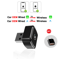 Adaptateur sans fil USB OEM Apple CarPlay Android Auto BT 5.4 fils vers Dongle sans fil 2 en 1 connexion la plus rapide Mini Carplay