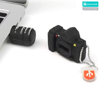 USB Flash Drive Bentuk Kustom & Logo PVC, Bentuk Kamera USB2.0/USB3.0 Pen Drive 256MB-256GB, Memory Stick Lucu, Hadiah Promosi