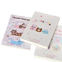 Carnet A6 120 feuilles vierges, motif animaux mignons, style Kawaii Ins, papier Dowling 75g, reliure sans colle, papeterie