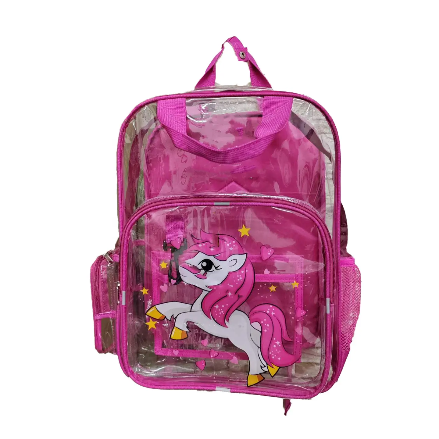 Doorzichtige Pvc Kinderrugzak Roze Meisje Student Cadeau Schooltas Doorzichtige Boekentas Promoten Groene Mochila Rugzak