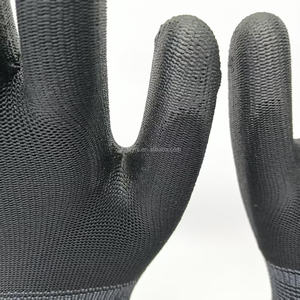 Guantes recubiertos de PU de poliéster superventas para protección de manos y brazos Muestras gratis para compradores calificados con descuentos a granel - Product Image 4