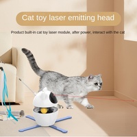 Juguete Láser Inteligente y Ecológico Recargable para Gatos, Robot Interactivo Automático, Dispensador de Golosinas para Limpieza Dental