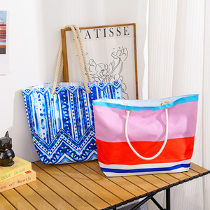 Colorful <b>Canvas</b> Tote <b>Bag</b> <b>Large</b> Capacity Beach <b>Bag</b> Fashion Summer Eco-Friendly Women's Shoulder <b>Bag</b> - Product Image 2