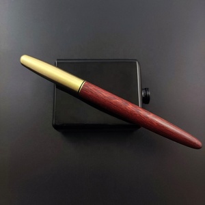 Penna Stilografica in Legno Naturale Fatta a Mano, Penna di Lusso in Ebano Vintage e Palissandro per Calligrafia - Product Image 2