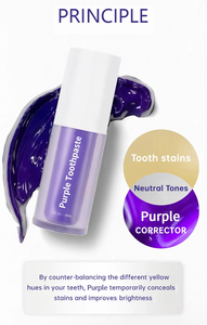 Vente en gros usine – <span class=keywords><strong>Dentifrice</strong></span> blanchissant instantané <span class=keywords><strong>violet</strong></span> de 30 ml format voyage pour usage domestique - Product Image 4