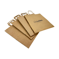 Sacs en papier kraft biodégradables personnalisés, matériau recyclable, taille et motif personnalisés, emballage à emporter pour les cafés