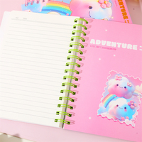 Cahier à couverture rigide A5 Oemodm Reliure à deux fils Couverture en matériau Pp 5 sujets Onglets de séparation d'index colorés