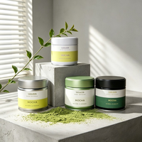 Boîte en métal de qualité alimentaire, noir mat et blanc, pour café en poudre, thé, matcha, 40g, 150g, 350g, emballage prêt à expédier