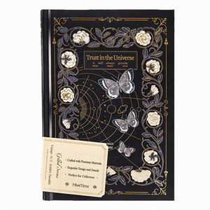 Carnet à couverture rigide dorée Shiguang A5, série Secret Flower Language, <span class=keywords><strong>journal</strong></span> créatif et tendance en papier recyclé, reliure sans fil, cadeau - Product Image 1