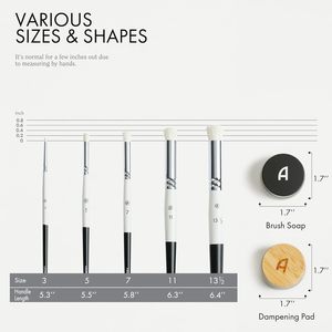 Modelo en <span class=keywords><strong>miniatura</strong></span> Pintura Hobby Detalle Pinceles Set 6PCs Pinceles de lana seca con plantilla Pincel de pintura en <span class=keywords><strong>miniatura</strong></span> - Product Image 3