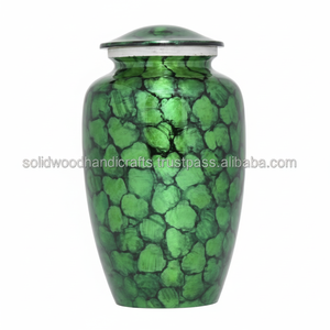 Urnas de cremación hechas a mano al por mayor de calidad única, urna de cremación metálica de bajo precio para cenizas humanas y suministros funerarios - Product Image 1