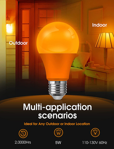 LOHAS 5W E26 Base <span class=keywords><strong>LED</strong></span> Bombilla naranja Interior Decorativo Fiesta de Navidad Luces LOHAS Bombilla naranja - Product Image 2