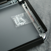 Cadre photo mural Hookei A3/A4 en aluminium noir léger et durable avec impression en relief pour la publicité