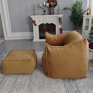 Living Room Furniture New Design Indoor Beanbag Chair Soft <strong>Boucle</strong> Foam Sofa Wholesale Foam Sofa Sack <strong>Bean</strong> <strong>Bag</strong> Chair Modern - Product Image 3