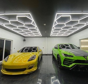 Plafonnier hexagonal de conception automatique de salle d'exposition atelier octogone voiture détaillant lumières LED - Product Image 5