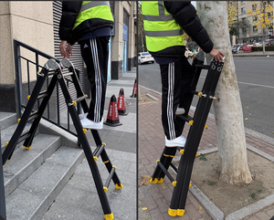 <span class=keywords><strong>Pulete</strong></span> Double face in alluminio 3 4 5 6 scale a gradini piccola scala pieghevole per uso domestico gigante piccola scala a gradini portatile - Product Image 1