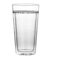 Tasse à café en verre borosilicate à double paroi 400 ml 800 ml, tasse à thé transparente pour la maison et le bureau