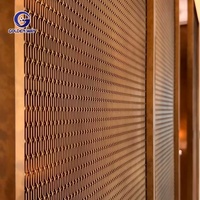 Cloisons décoratives en treillis métallique tissé en acier inoxydable SS304 de luxe pour portes d'armoires et écrans architecturaux