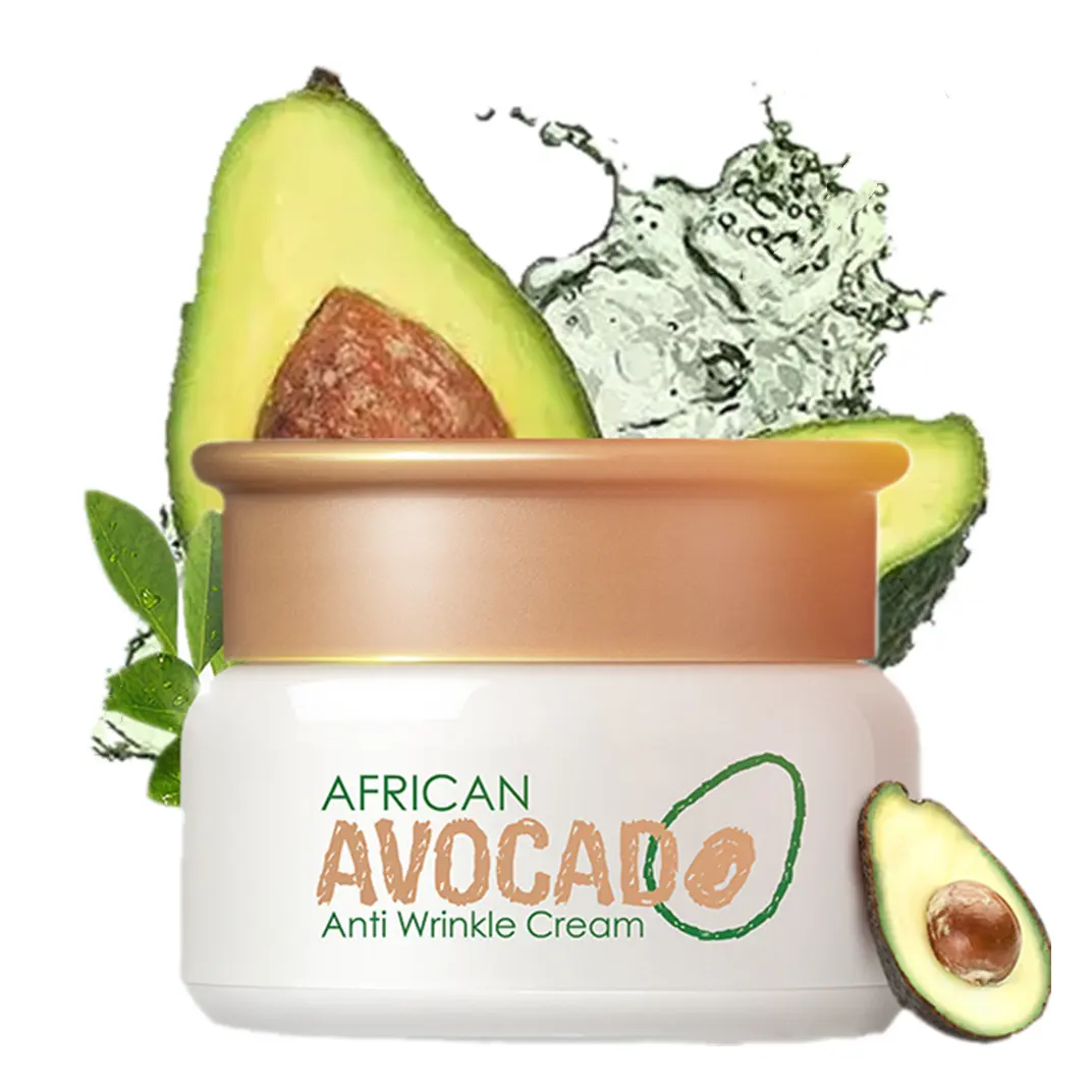 Cosmetici di bellezza all'ingrosso della fabbrica cura della pelle del viso avocado africano antirughe nutriente vitamina C crema viso schiarente pura