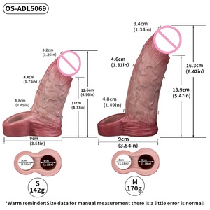Extensor de Pene de Silicona ORALSX, Anillo para Pene, Funda Realista para Pene, Retrasa la Eyaculación, Extensor de Pene, Potenciador Sexual para Hombres - Product Image 2