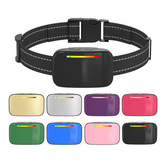 Rechargeable Plastic Auto Bark Control Collar IP67 Waterproof Electric Shock Anti Barking Training for All Breeds Dogs