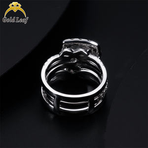 Joyería fina <span class=keywords><strong>cara</strong></span> americana personalizada 14K 18K oro blanco IGI Report DEF VVS compromiso de boda laboratorio cultivado juegos de anillos de diamantes - Product Image 2