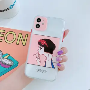 เคสโทรศัพท์ลายการ์ตูนน่ารัก,ฝาหลังกันกระแทกทำจากซิลิโคนเหลวสำหรับ iPhone 13 12 11 Pro Max XS Max XR X 8 7 Plus