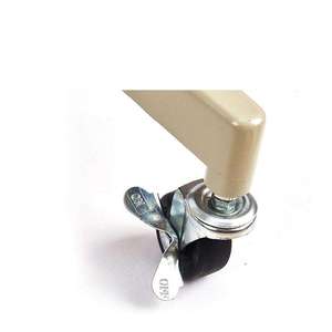 Table ophtalmique motorisée robuste avec système de levage électrique fluide et roulettes verrouillables pour équipement d'examen oculaire - Product Image 5