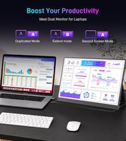 Moniteur portable tactile de 15,6 pouces, moniteur de voyage USB-C livré avec un adaptateur secteur d'origine officiel. FHD 1080p, 300 nits