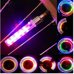 Luz de Válvula para Bicicleta Yueli, 5 LED, Siete Colores, Doble Cara, Intermitente, para Ciclismo Nocturno, Impermeable IPX4, Plástico - Product Image 3
