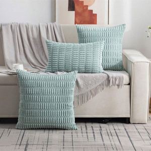 Housse de coussin décorative en velours côtelé à carreaux pour canapé, lit ou chevet, sans rembourrage, articles promotionnels pour fêtes - Product Image 3