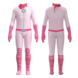 Costume de Cosplay princesse Peach, combinaison rose complète pour jeu de rôle Anime - Product Image 3