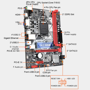 Placa Base B75M en Buen Estado, Placa Madre para Computadora de Escritorio ITX Mini B75M-A B75M-E 1155, Compatible con CPU I3/I5, RAM DDR3, Serie Core - Product Image 3