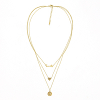 Collier Statement Multicouche en Laiton de Haute Qualité Dream Fashion, Chaîne Serpent Curb en Forme de Cœur pour Mariages, Cadeaux, Style Hip-Hop