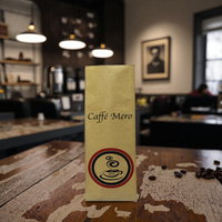 Sacs d'emballage en aluminium kraft pour café 2016 avec impression de logo, pochette en papier de luxe avec soufflet latéral, thermoscellage, doublé pour usage alimentaire